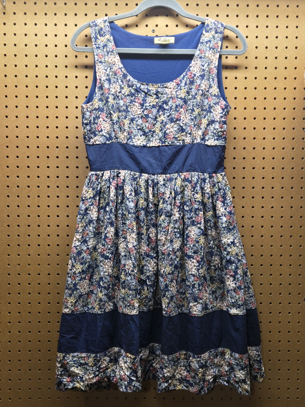 Blue Floral Fit-and-Flare Kids Dress by